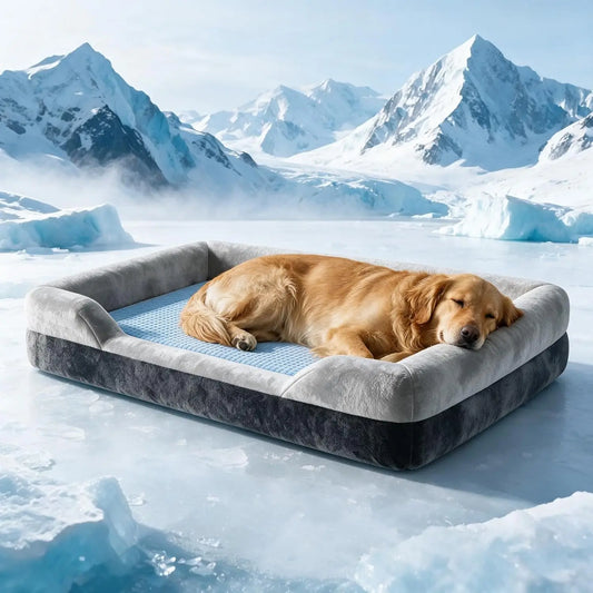 Orthopedic Cooling Gel Memory Foam Dog Bed With Washable Covers