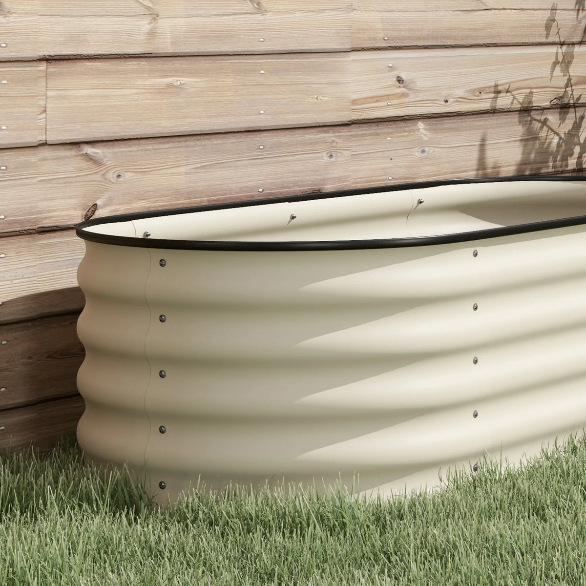 Outsunny Galvanized Metal Raised Garden Bed Planter Box