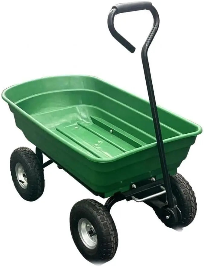 Garvee Heavy Duty Four Wheel Garden Utility Dump Cart