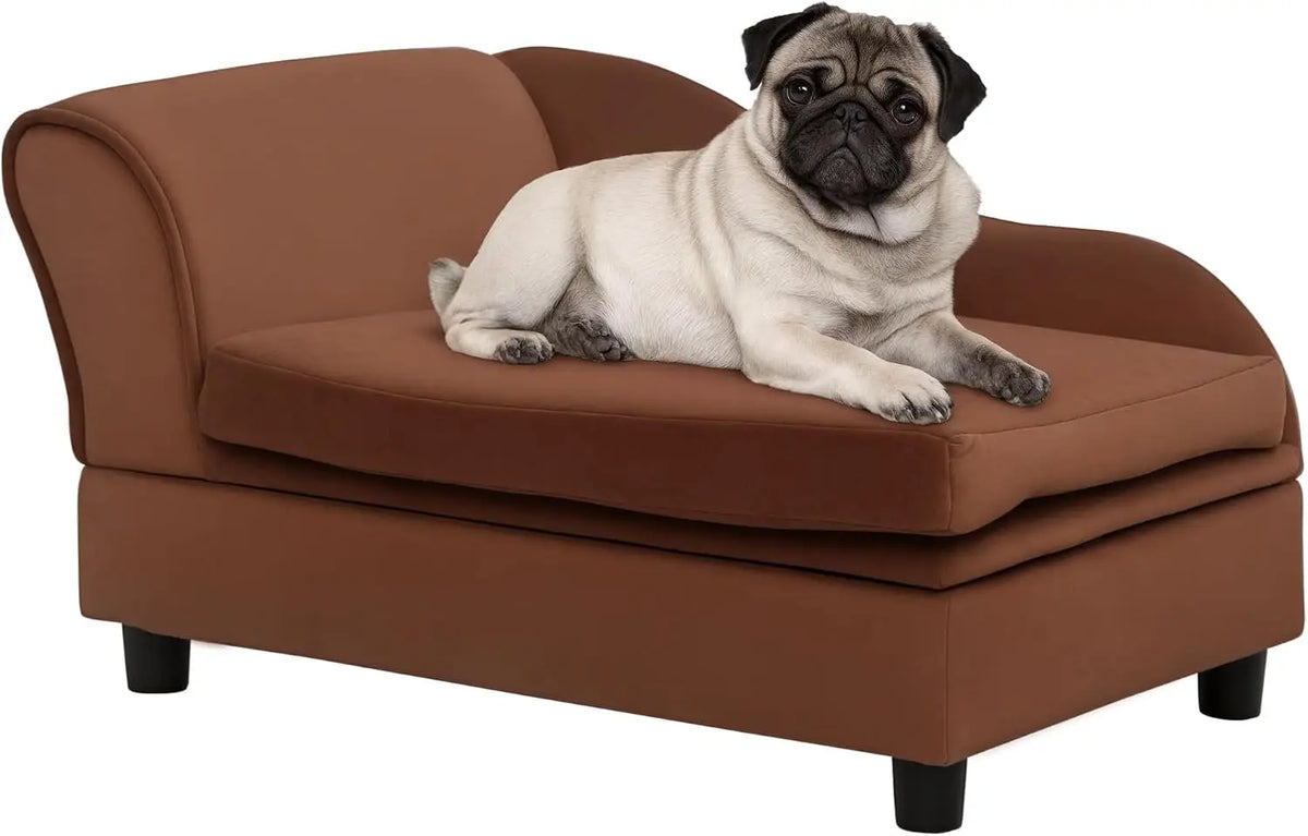 Modern Hidden Storage Dog Couch With Soft Foam For Pets