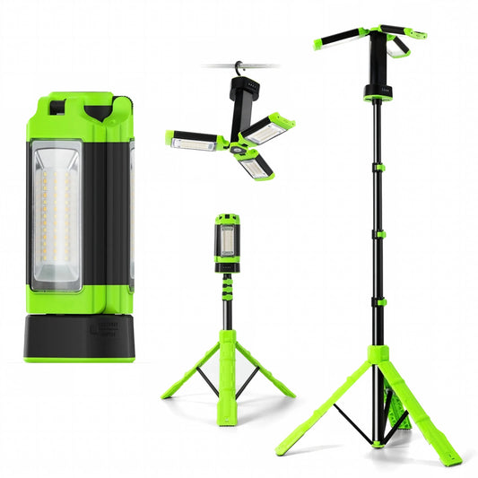 Rechargeable Three Head Led Work Light With Foldable Stand