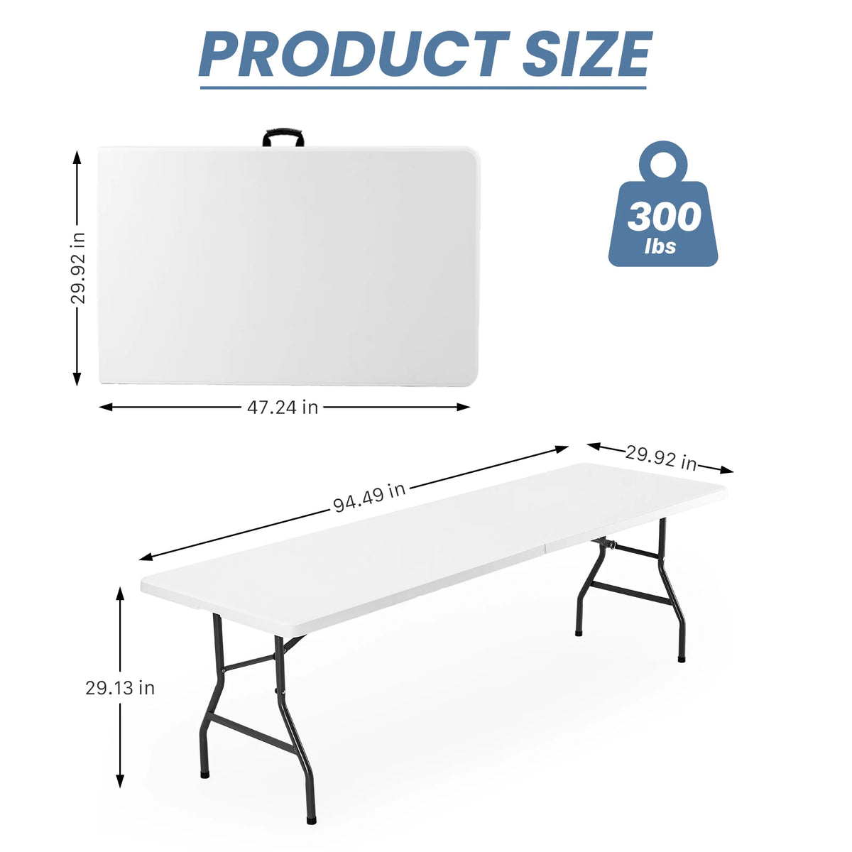 JHK Heavy Duty Portable Folding Camping Table with Carrying Handle