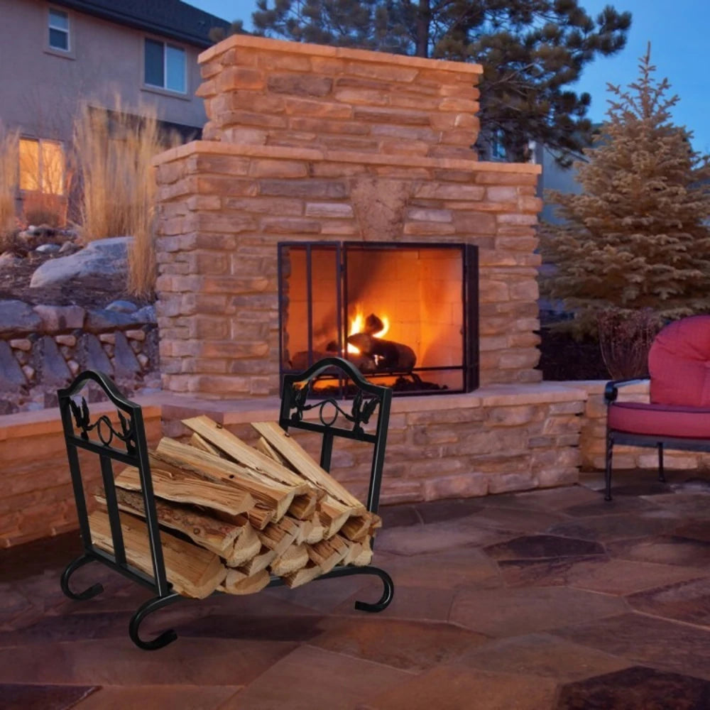 Heavy Duty Steel Firewood Log Rack Wood Storage Holder