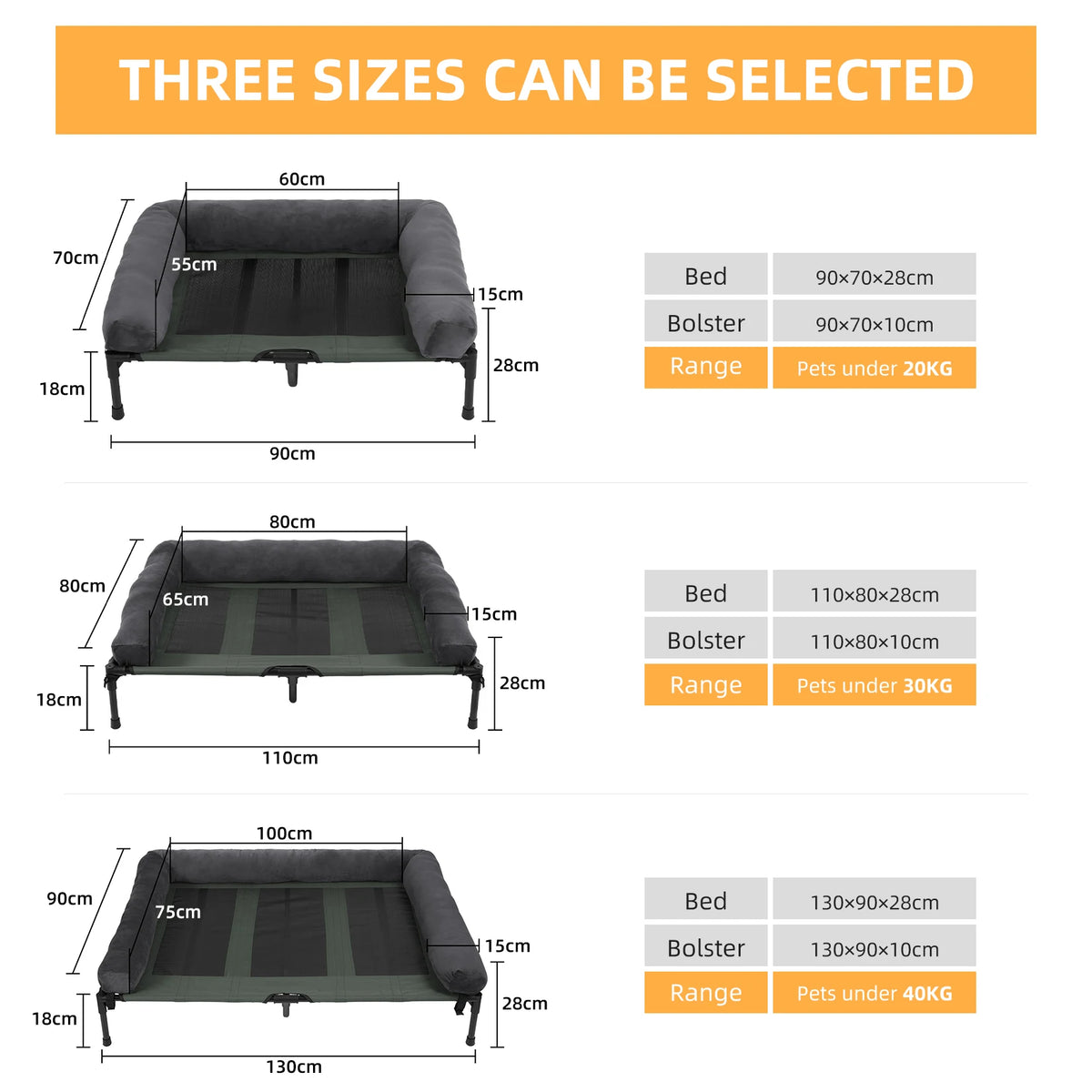 Bingopaw Breathable Elevated Dog Bed Cooling Raised Metal Frame Cot