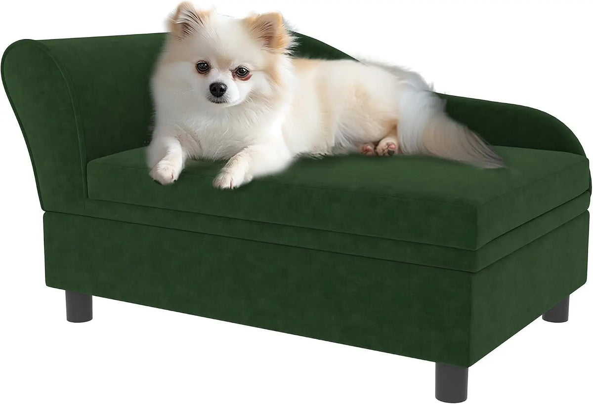 Modern Hidden Storage Dog Couch With Soft Foam For Pets