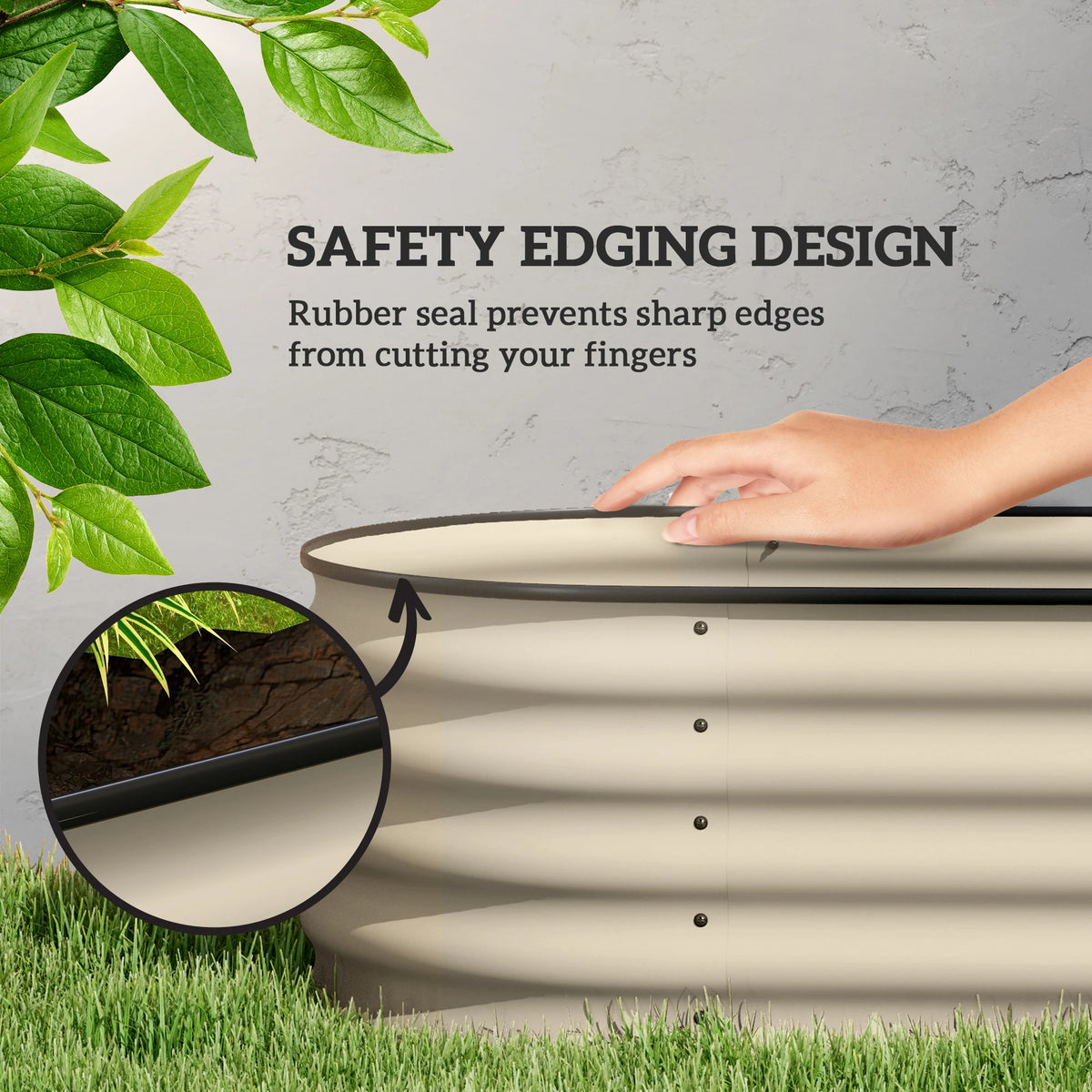 Outsunny Galvanized Metal Raised Garden Bed Planter Box