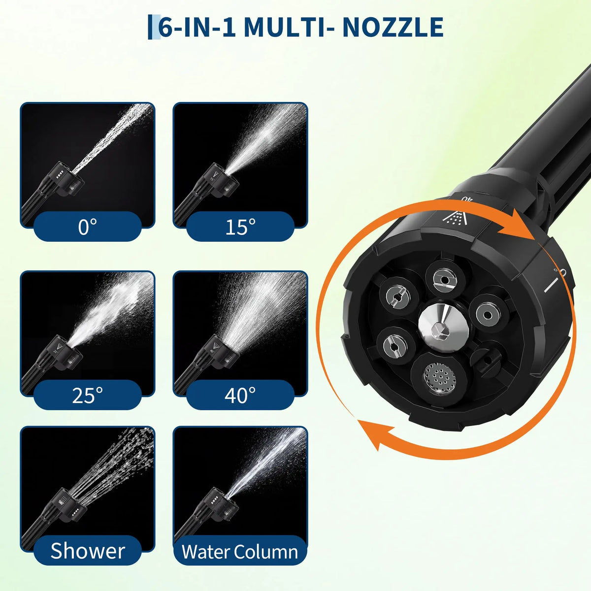 HiMISS 20V Cordless Pressure Washer Battery Powered Outdoor Cleaner