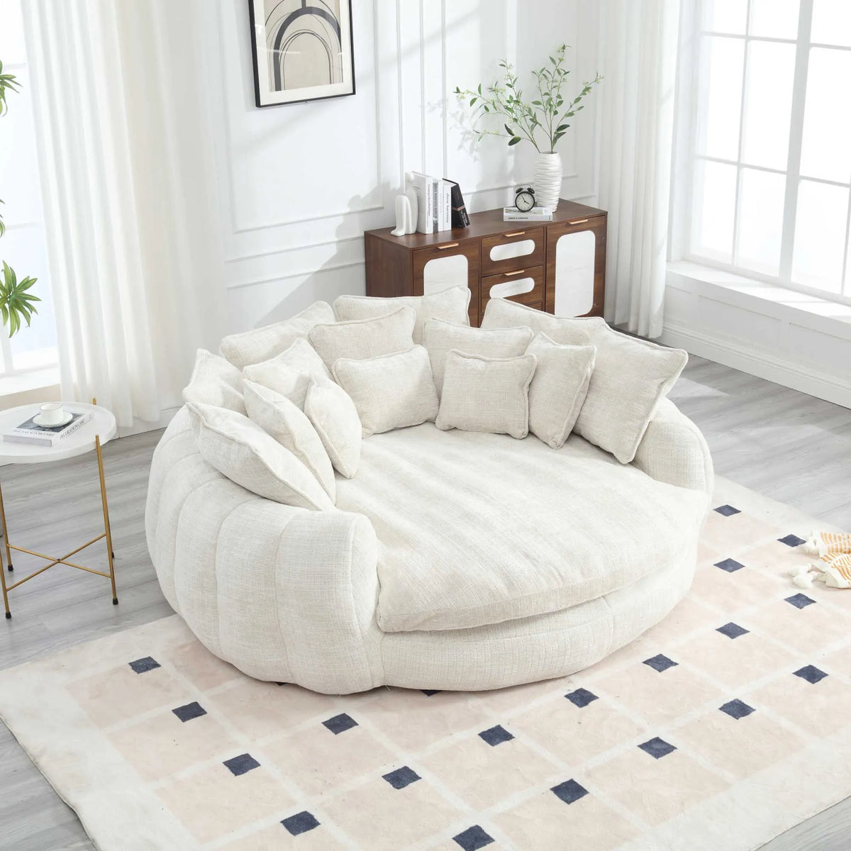 Modern Chenille Cloud Couch Sleeper Sofa With Memory Foam