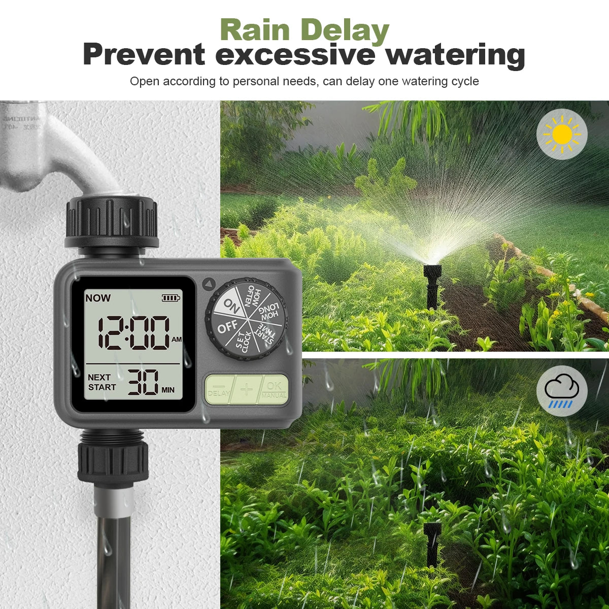 Automatic Garden Water Timer for Sprinklers Model HCT-M05