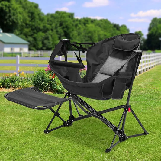 Oversized Folding Hammock Camping Chair With Adjustable Recline