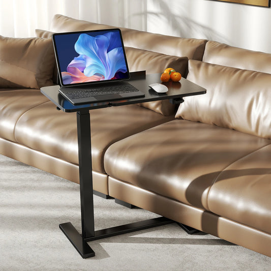 JHK Adjustable Overbed Desk With Tilt Top And Wheels
