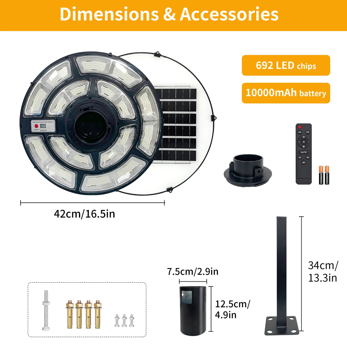 Morglad Solar UFO Street Lamp For Garden Landscape Lighting