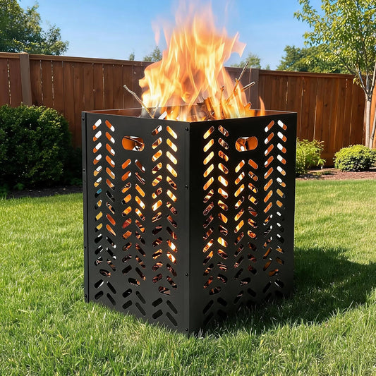 HiMISS Heavy Duty Steel Outdoor Burn Cage For Yard Cleanup