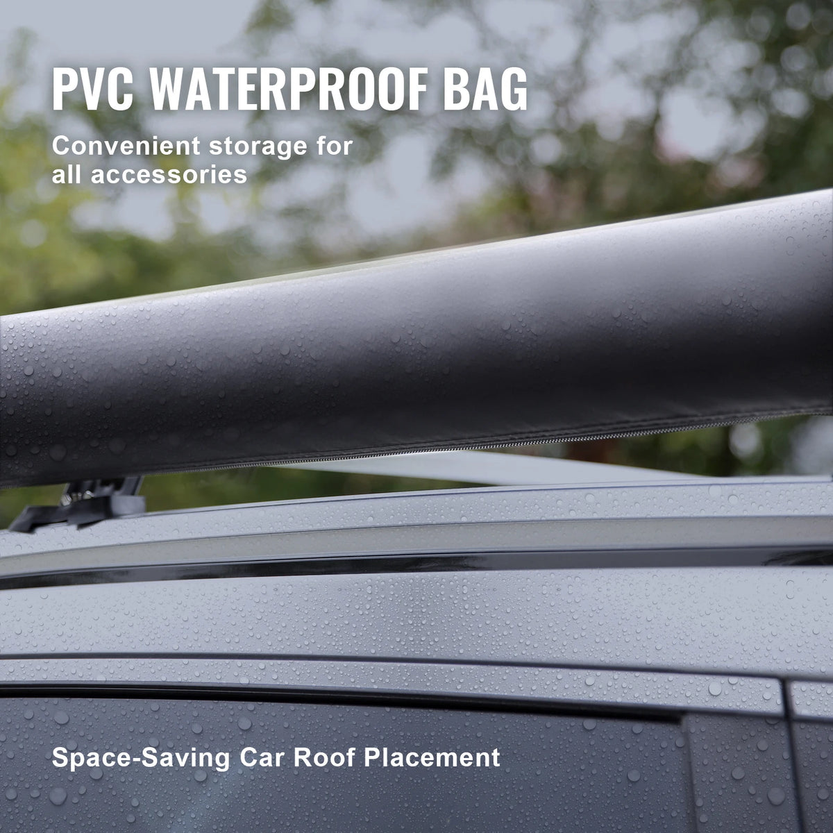 SucceBuy Retractable Car Side Awning With Storage Bag