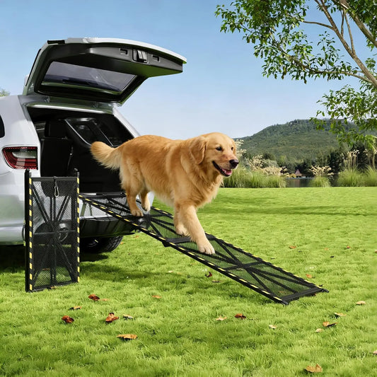 HiMISS Collapsible Dog Ramp For Vehicles With Carry Handle