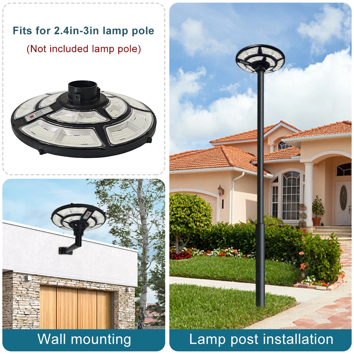 Morglad Solar UFO Street Lamp For Garden Landscape Lighting