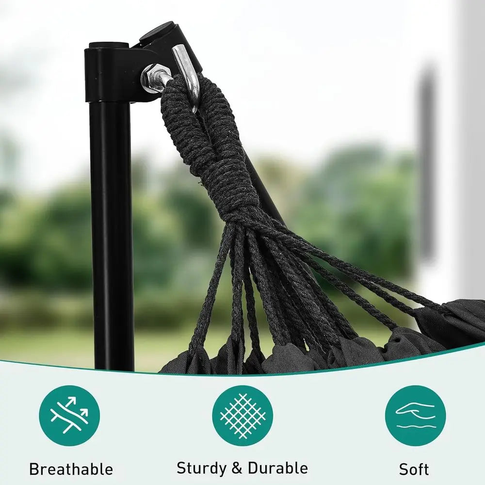 Outdoor Hammock And Swing Chair With Foldable Stand And Bag