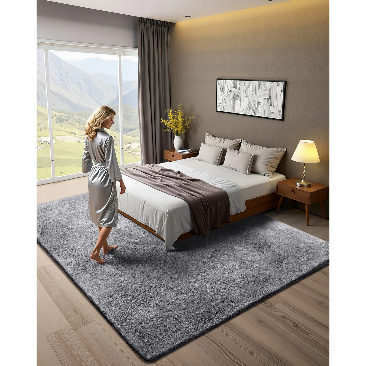 Soft Plush Area Rug For Living Room Bedroom Non Shedding