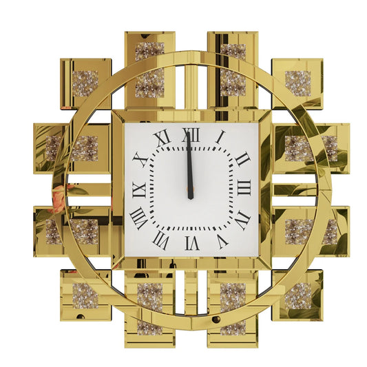 Elegant Crystal Inlay Decorative Wall Clock With Mute Movement