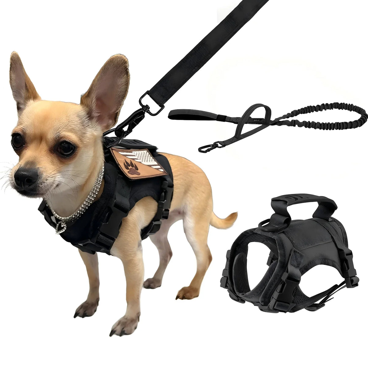 Petravel Tactical Puppy Harness And Leash Set For Dogs