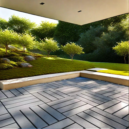 Interlocking Plastic Deck Tiles For Outdoor Waterproof Patio Flooring