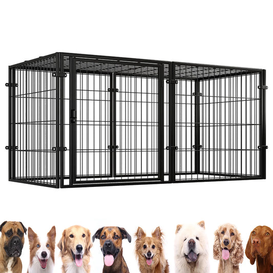 Heavy Duty Wire Dog Crate Kennel Stackable For Small Pets