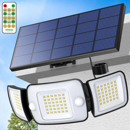 Intelamp 6000mAh Outdoor Solar Led Light Motion Sensor