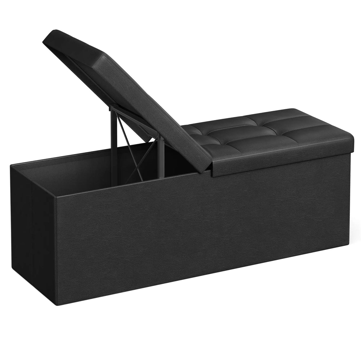 Xiuwo Upholstered Storage Ottoman Bench With Flip Top Seat Cover