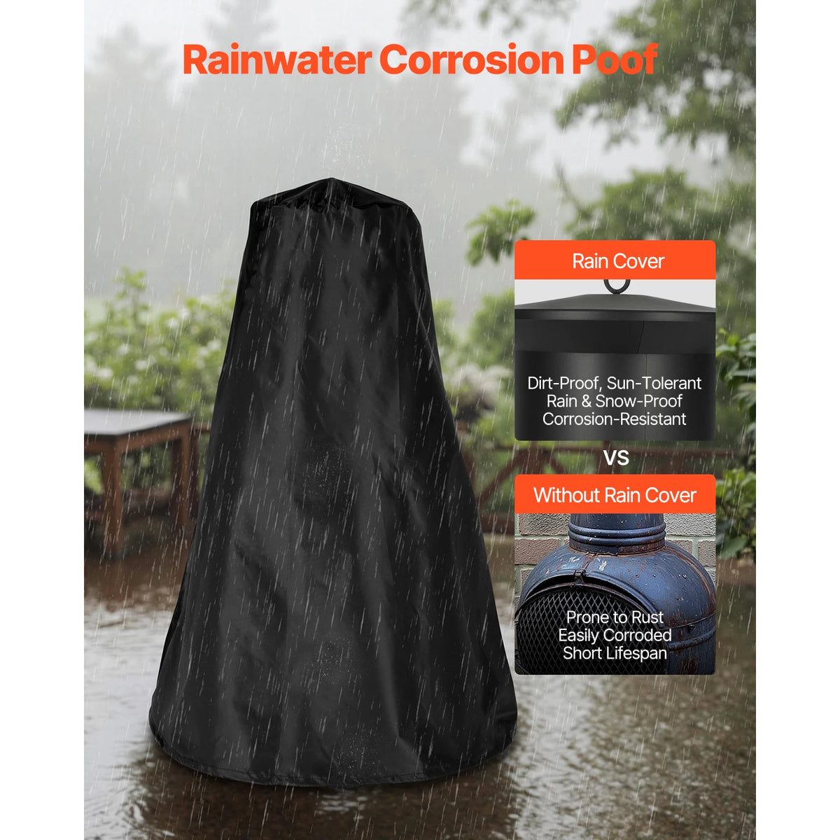 Classic Outdoor Wood Burning Chiminea Fire Pit For Patio