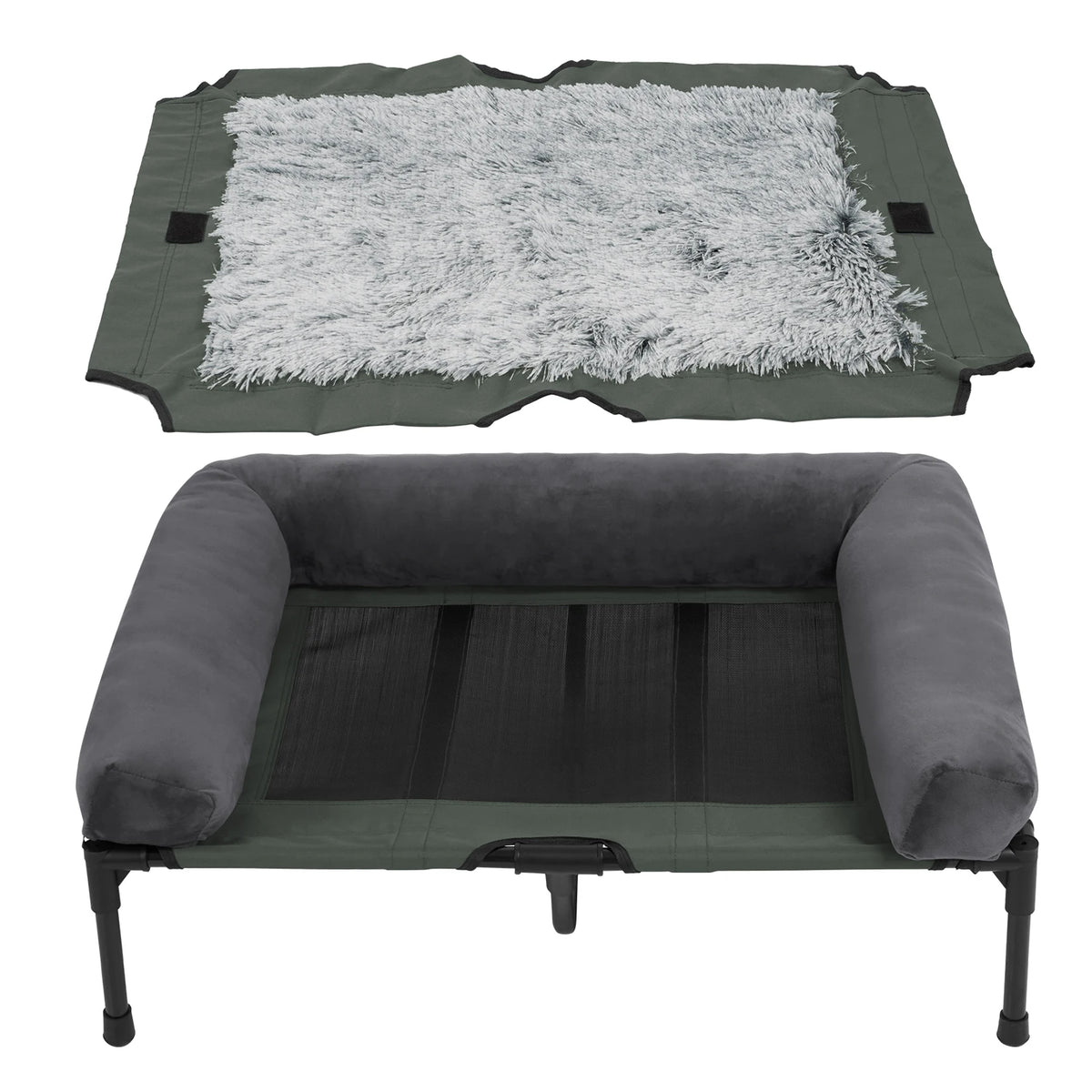Bingopaw Breathable Elevated Dog Bed Cooling Raised Metal Frame Cot