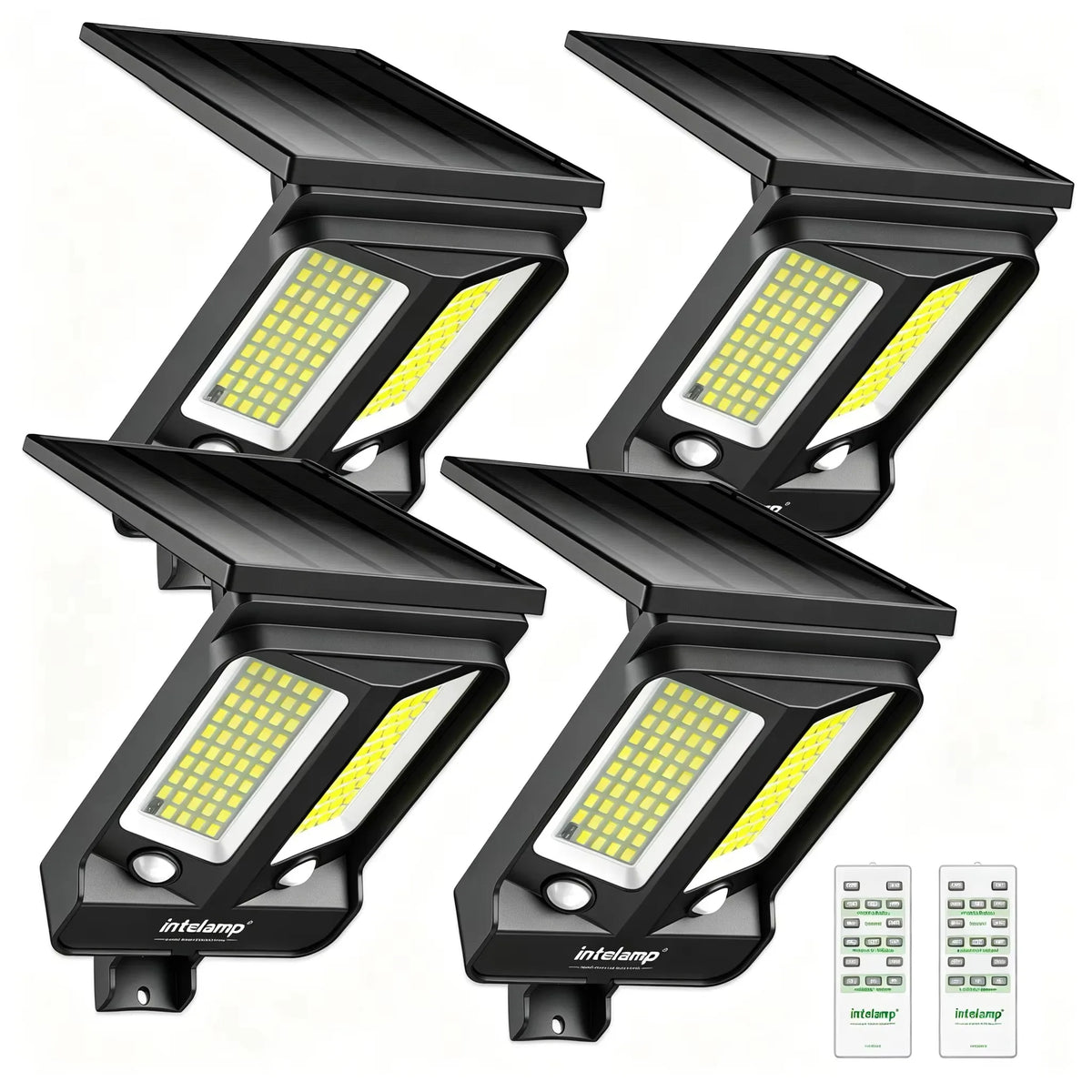 Intelamp Long Battery Outdoor Solar Flood Light Dual Motion Sensor
