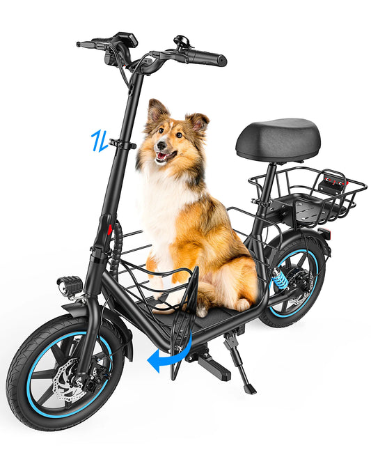 Gyroshoes 650W Adult Electric Scooter With Seat And Dual Suspension