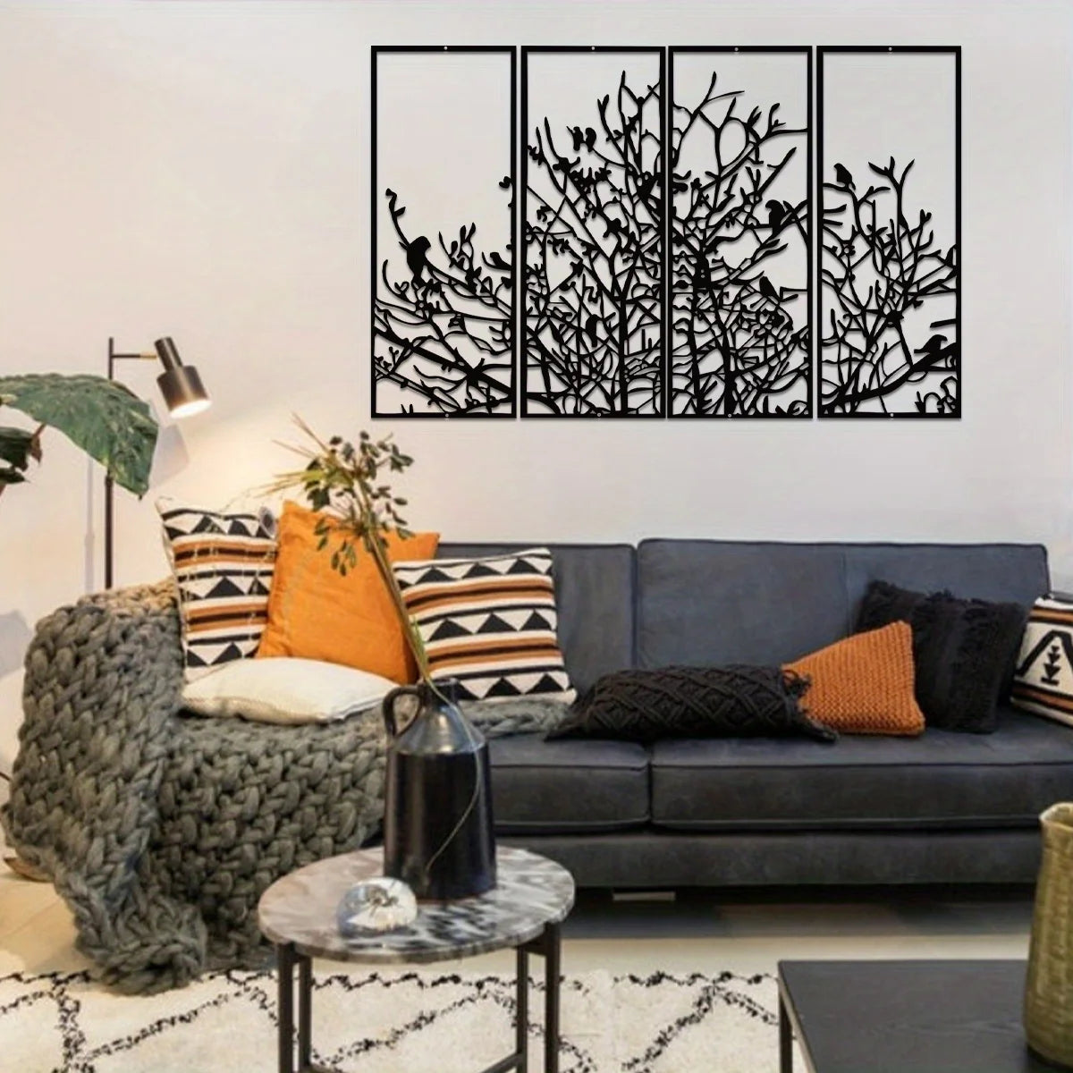 Modern Minimalist Metal Tree Of Life Wall Decor Art