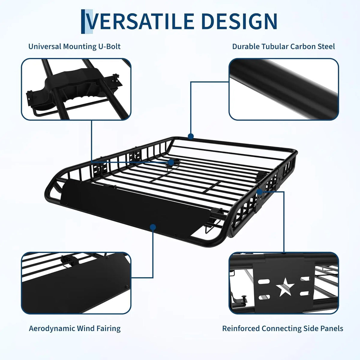 Twister CK Heavy Duty Universal Rooftop Cargo Carrier Basket