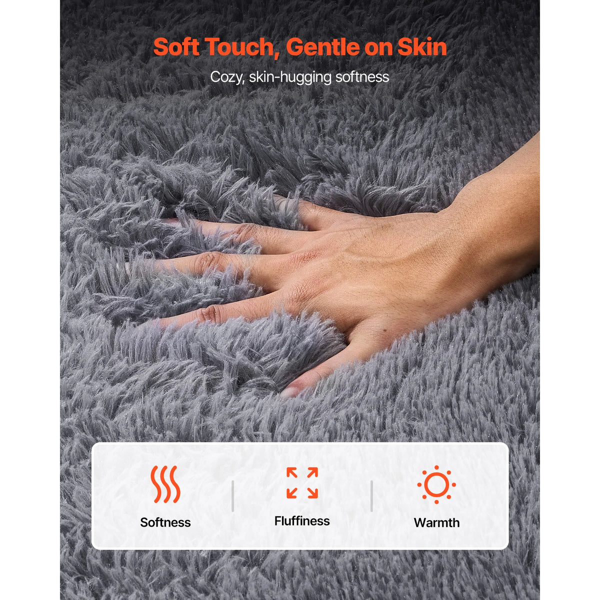 Soft Plush Area Rug For Living Room Bedroom Non Shedding