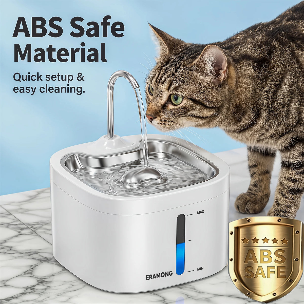 Automatic Stainless Steel Drinking Fountain For Cats And Dogs