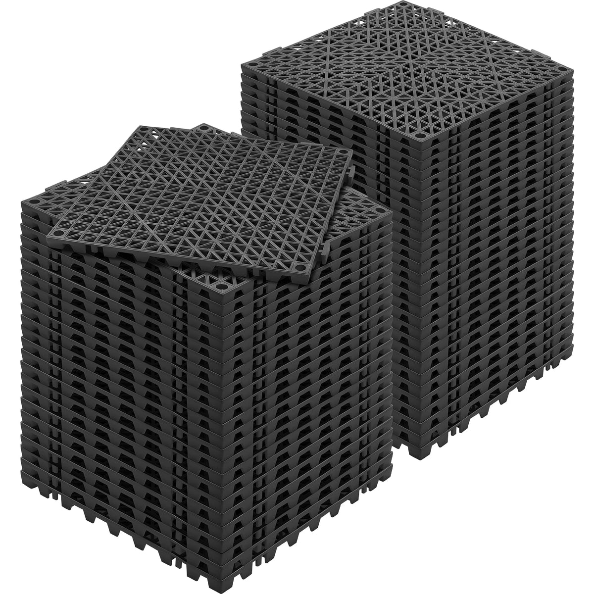 SucceBuy Interlocking Soft PVC Drainage Floor Tiles Non Slip Design