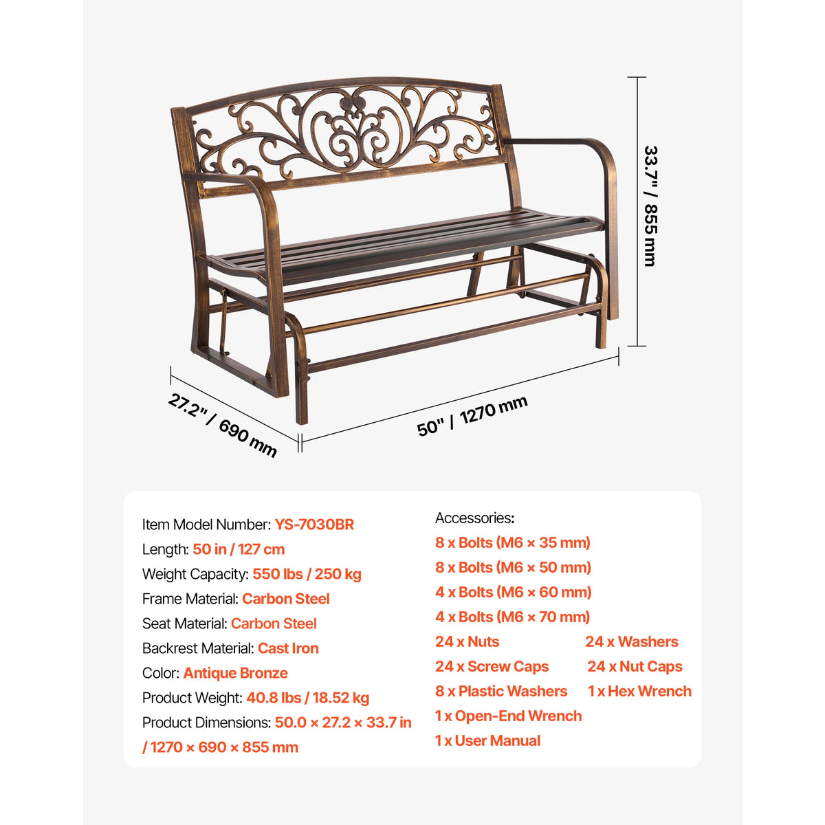 SucceBuy Modern Outdoor Garden Wooden Bench With Backrest
